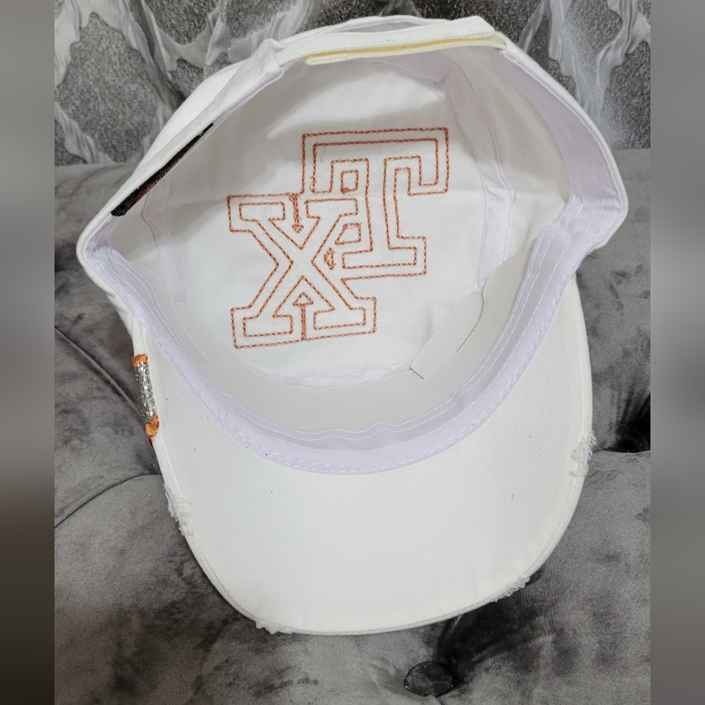 Women's Distressed "TX" Cadet Hat | Texas Bling Cap | Adjustable Bling Hat - Picture 4 of 10